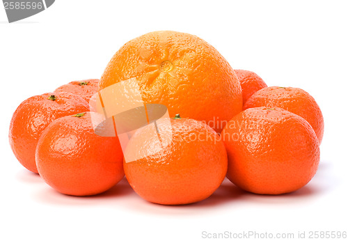 Image of tangerines isolated on white background