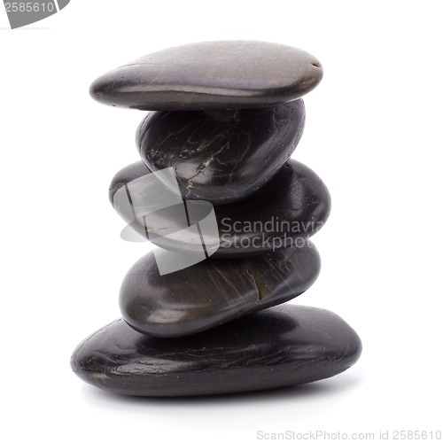 Image of zen stones isolated on white background 