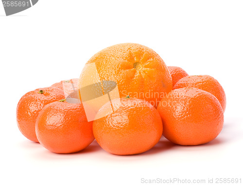 Image of tangerines isolated on white background