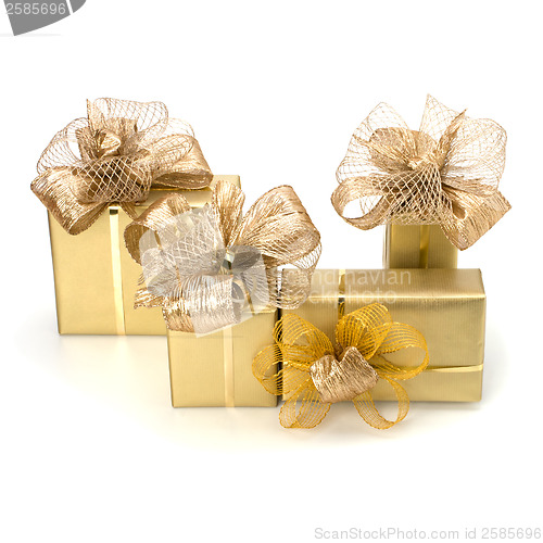 Image of 
Luxurious gifts isolated on white background 
