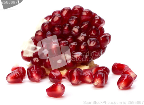 Image of pomegranate isolated on white background