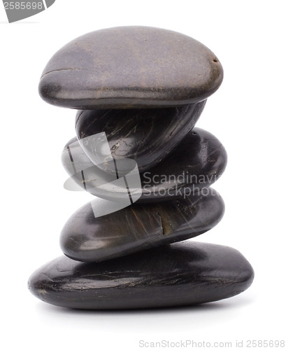 Image of zen stones isolated on white background 