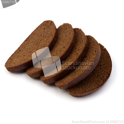 Image of rye bread isolated on white background 