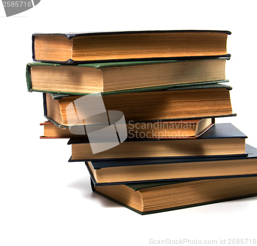 Image of books stack isolated on white