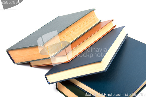 Image of books stack isolated on white