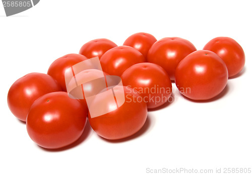 Image of red tomato isolated  on white background 