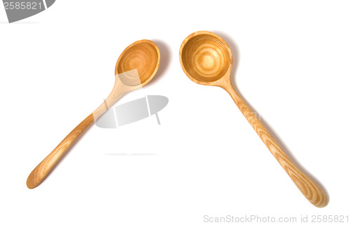 Image of Wooden spoon isolated on white background 