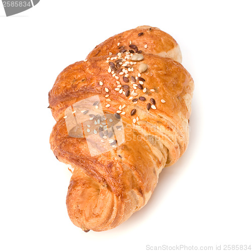 Image of croissant isolated on white background 