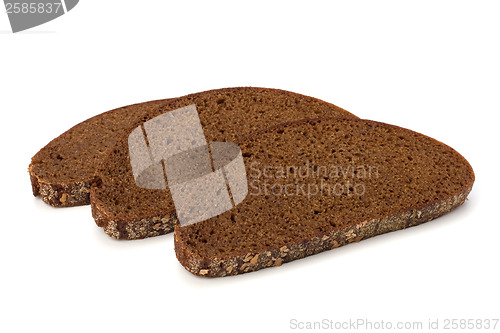 Image of rye bread isolated on white background 