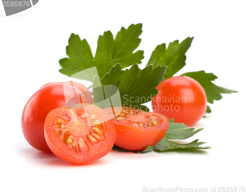 Image of Cherry tomato isolated on white background