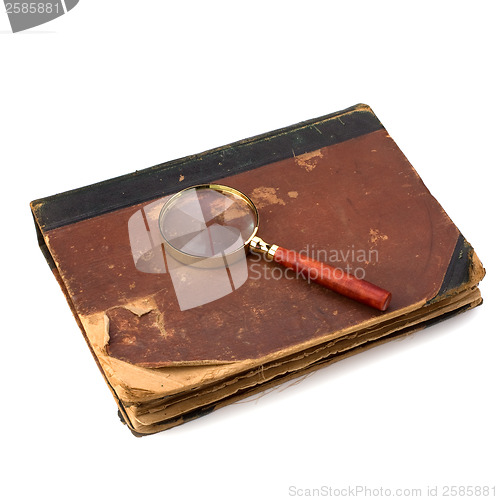 Image of tattered book isolated on white background