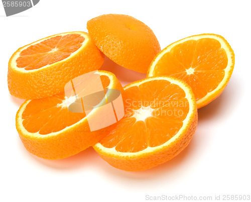 Image of orange slices isolated on white background 