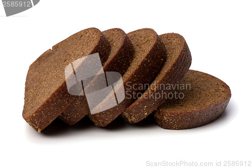 Image of rye bread isolated on white background 