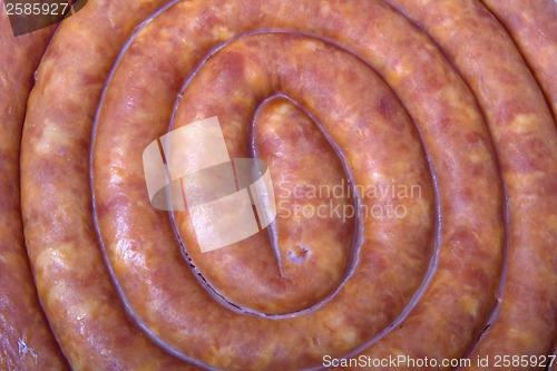 Image of home sausage background closeup