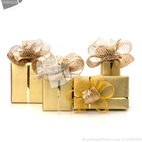 Image of 
Luxurious gifts isolated on white background 
