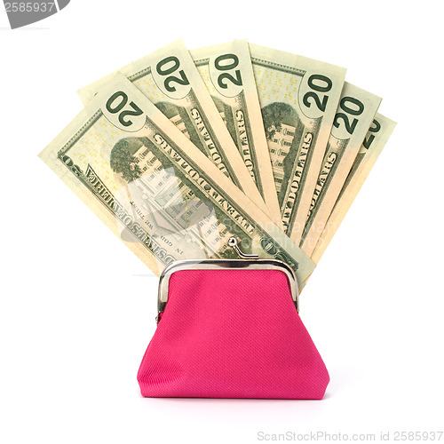 Image of Glamour purse fill with money