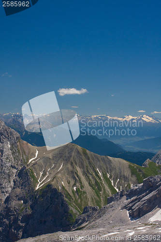 Image of Bavarian Alps. View from Zugspitze