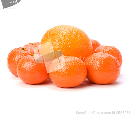 Image of tangerines isolated on white background