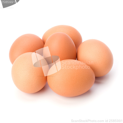 Image of eggs isolated on white background