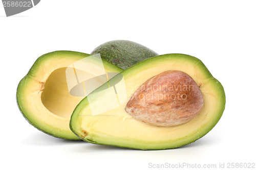 Image of avocado isolated on white background