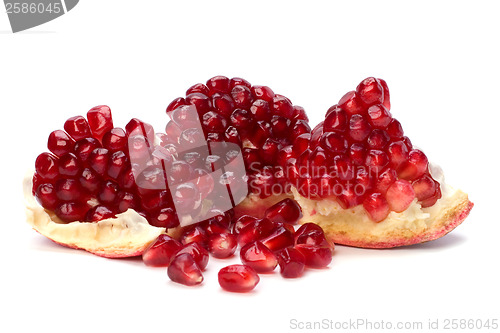 Image of pomegranate isolated on white background