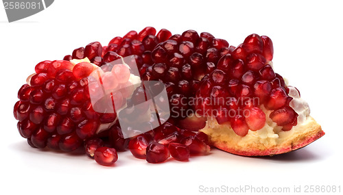 Image of pomegranate isolated on white background