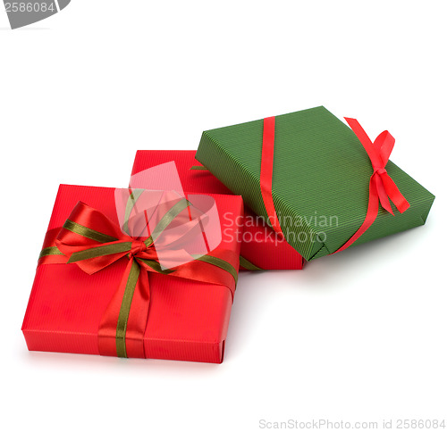 Image of festive gift box stack 