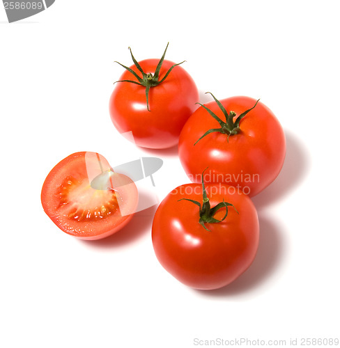 Image of tomato isolated on white background 