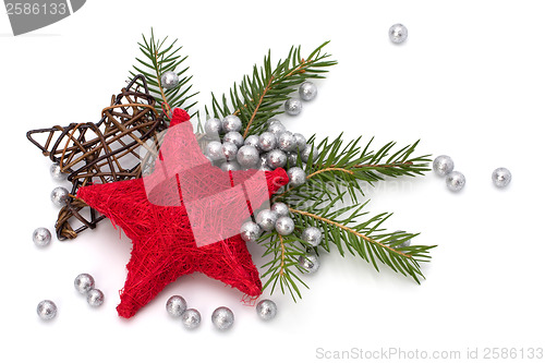 Image of Christmas decoration isolated on white background