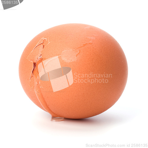 Image of broken egg isolated on white background