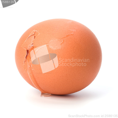 Image of broken egg isolated on white background