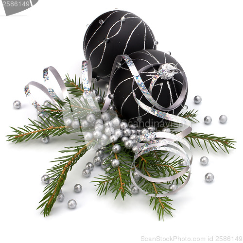 Image of Christmas decoration isolated on white background