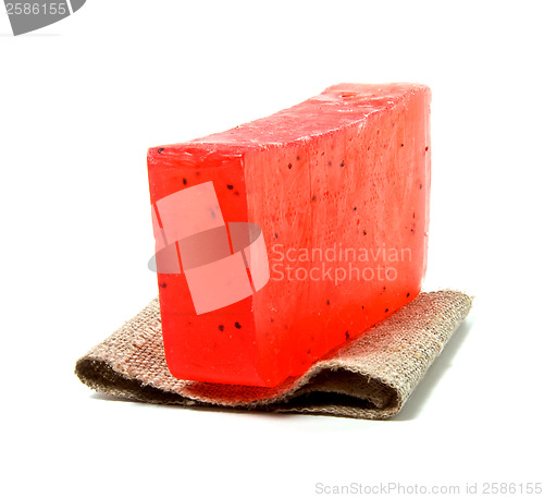 Image of natural soap bar isolated on white background 