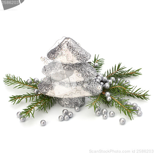 Image of Christmas decoration isolated on white background