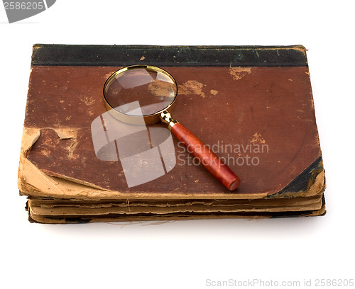 Image of tattered book isolated on white background