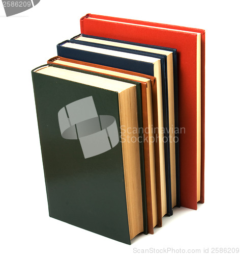 Image of books stack isolated on white