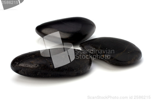 Image of zen stones isolated on the white background 