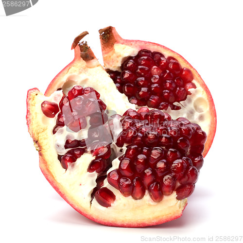 Image of pomegranate isolated on white background
