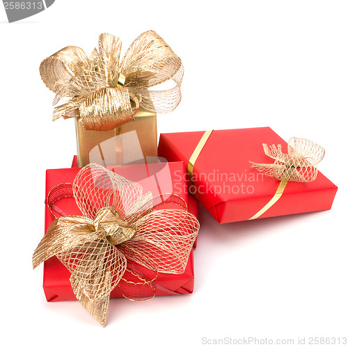 Image of 
Luxurious gifts isolated on white background 
