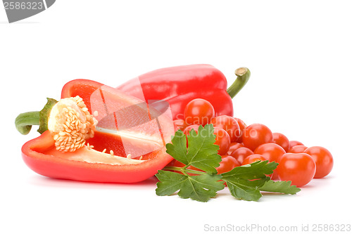 Image of sweet pepper isolated on white background 