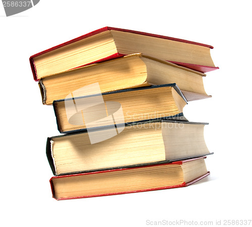 Image of book stack isolated on the white 

