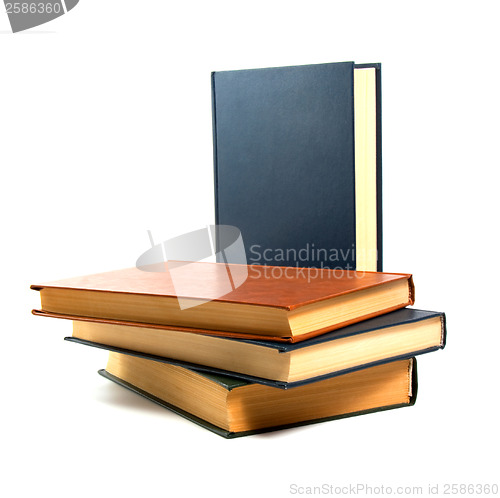 Image of books stack isolated on white