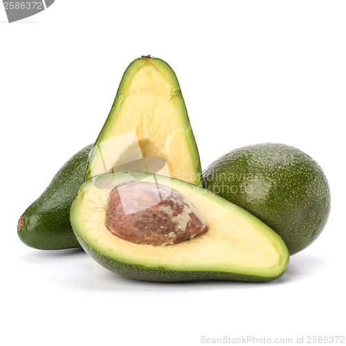 Image of avocado isolated on white background