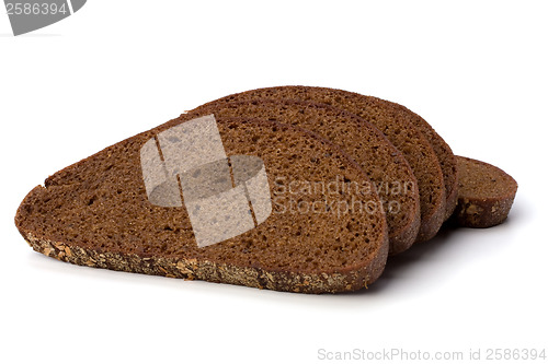 Image of rye bread isolated on white background 