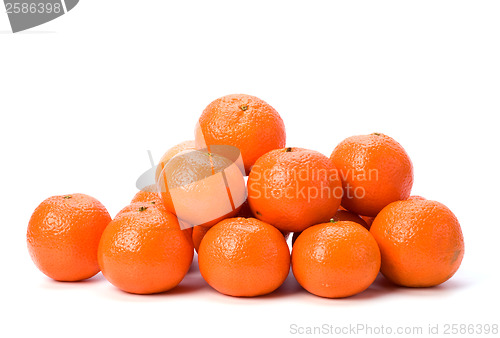 Image of tangerines isolated on white background