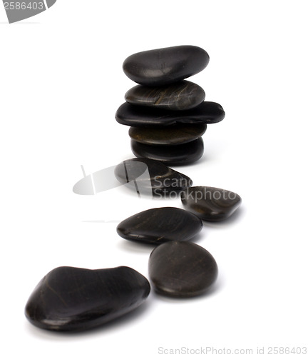Image of zen stones isolated on the white background