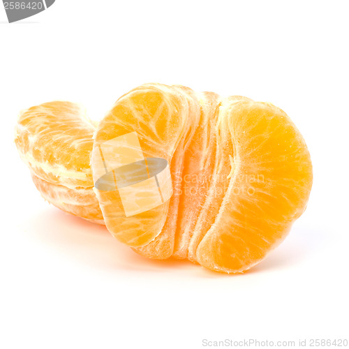 Image of Ripe tasty tangerine isolated on white background