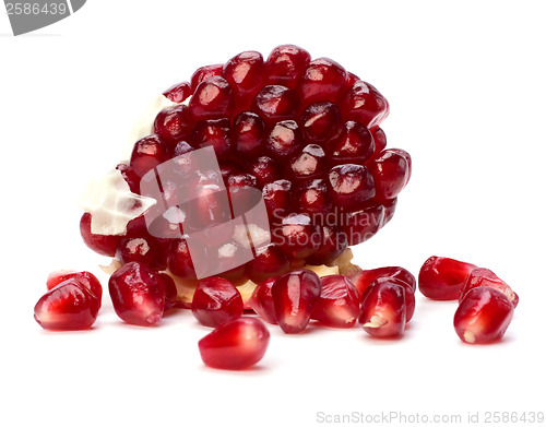 Image of pomegranate isolated on white background