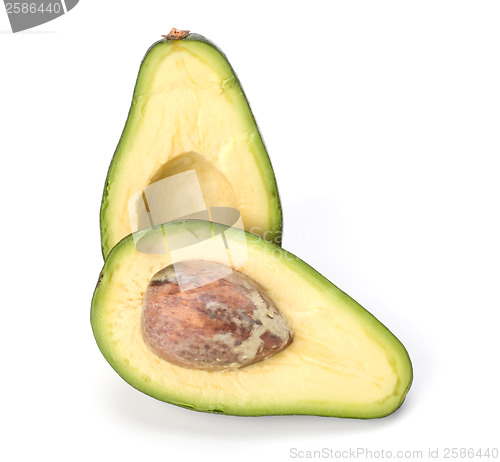 Image of avocado isolated on white background