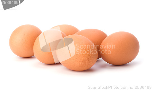 Image of eggs isolated on white background